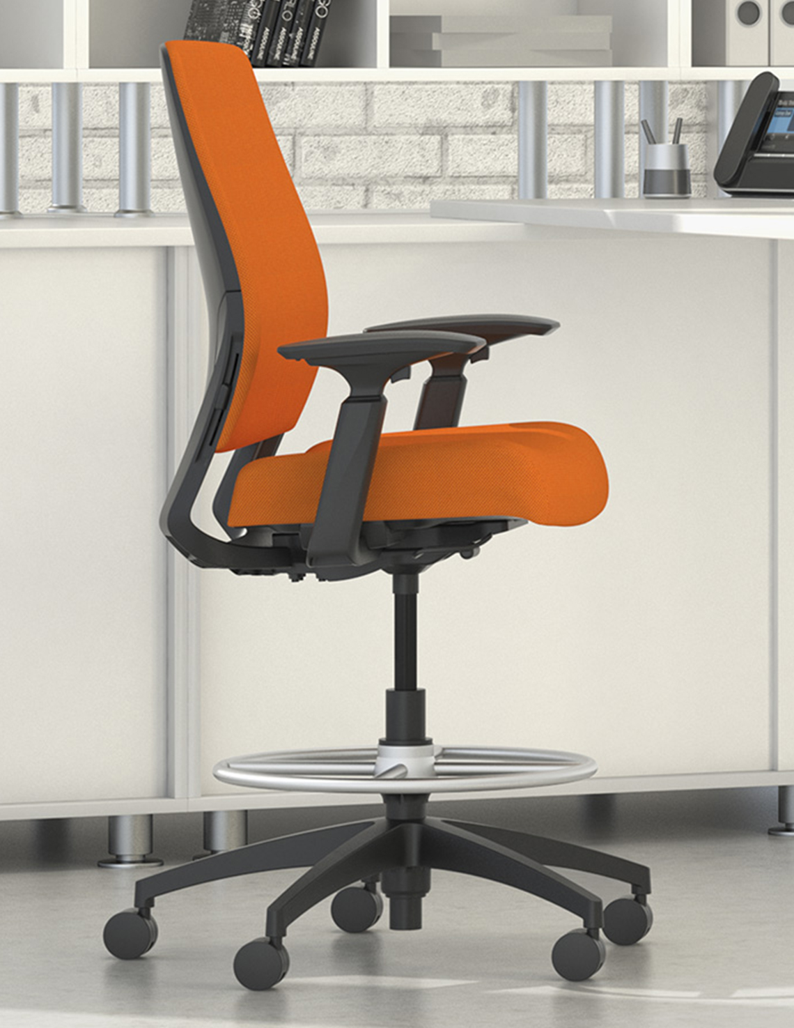 Sleek, aerodynamic lines give this task chair a modern design and plenty of comfort
